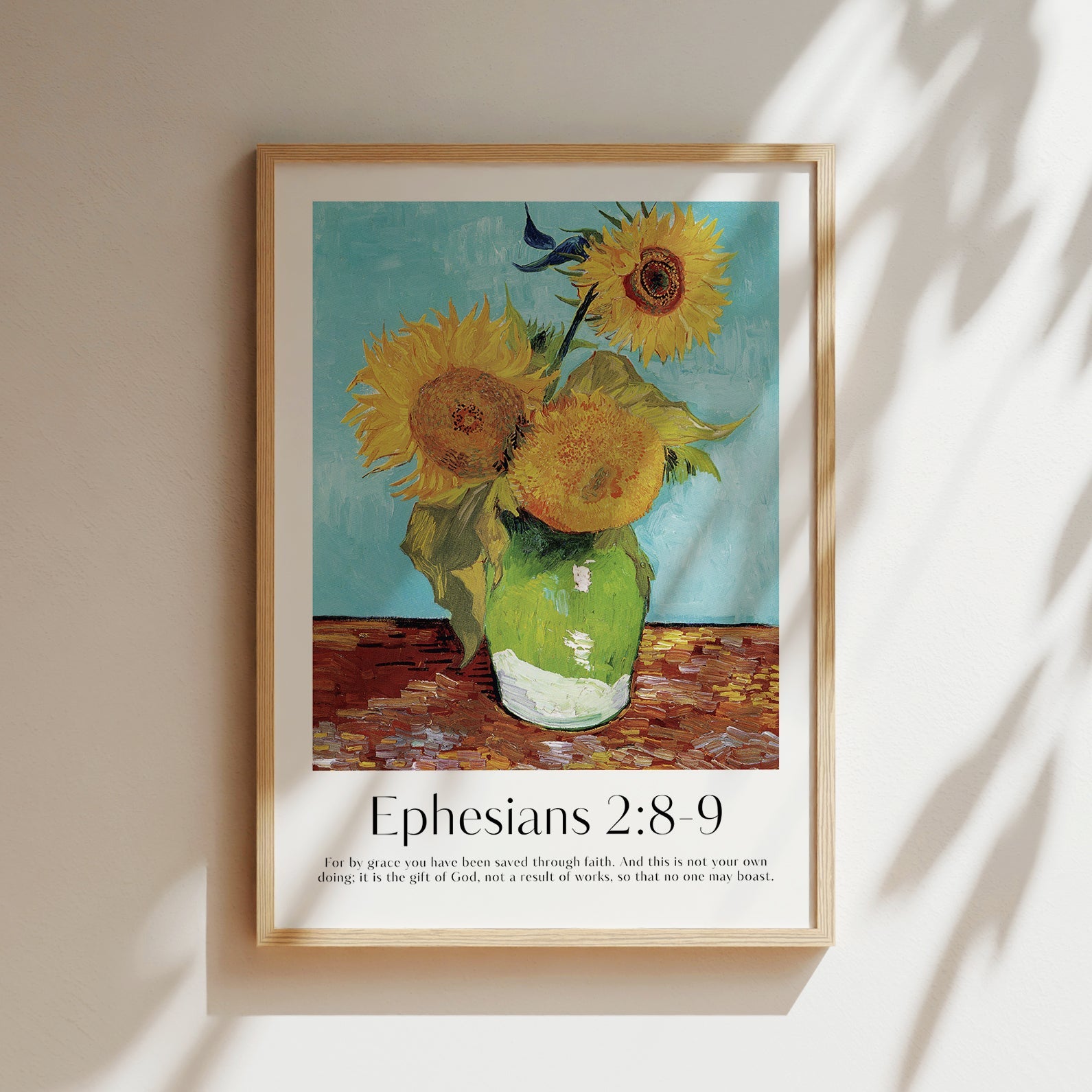Ephesians 2:8-9 Print | Van Gogh - The Christian Art Company