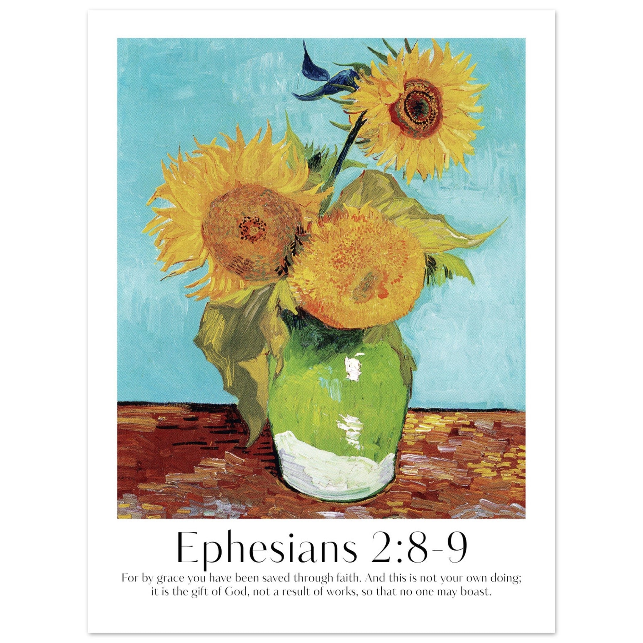 Ephesians 2:8-9 Print | Van Gogh - The Christian Art Company