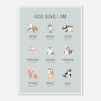 God Says I Am Print | Ocean Animals - The Christian Art Company