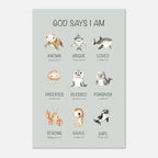 God Says I Am Print | Ocean Animals - The Christian Art Company