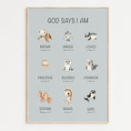God Says I Am Print | Ocean Animals - The Christian Art Company