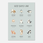 God Says I Am Print | Ocean Animals - The Christian Art Company