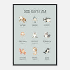 God Says I Am Print | Ocean Animals - The Christian Art Company