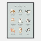 God Says I Am Print | Ocean Animals - The Christian Art Company