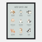 God Says I Am Print | Ocean Animals - The Christian Art Company