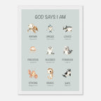 God Says I Am Print | Ocean Animals - The Christian Art Company