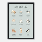 God Says I Am Print | Ocean Animals - The Christian Art Company