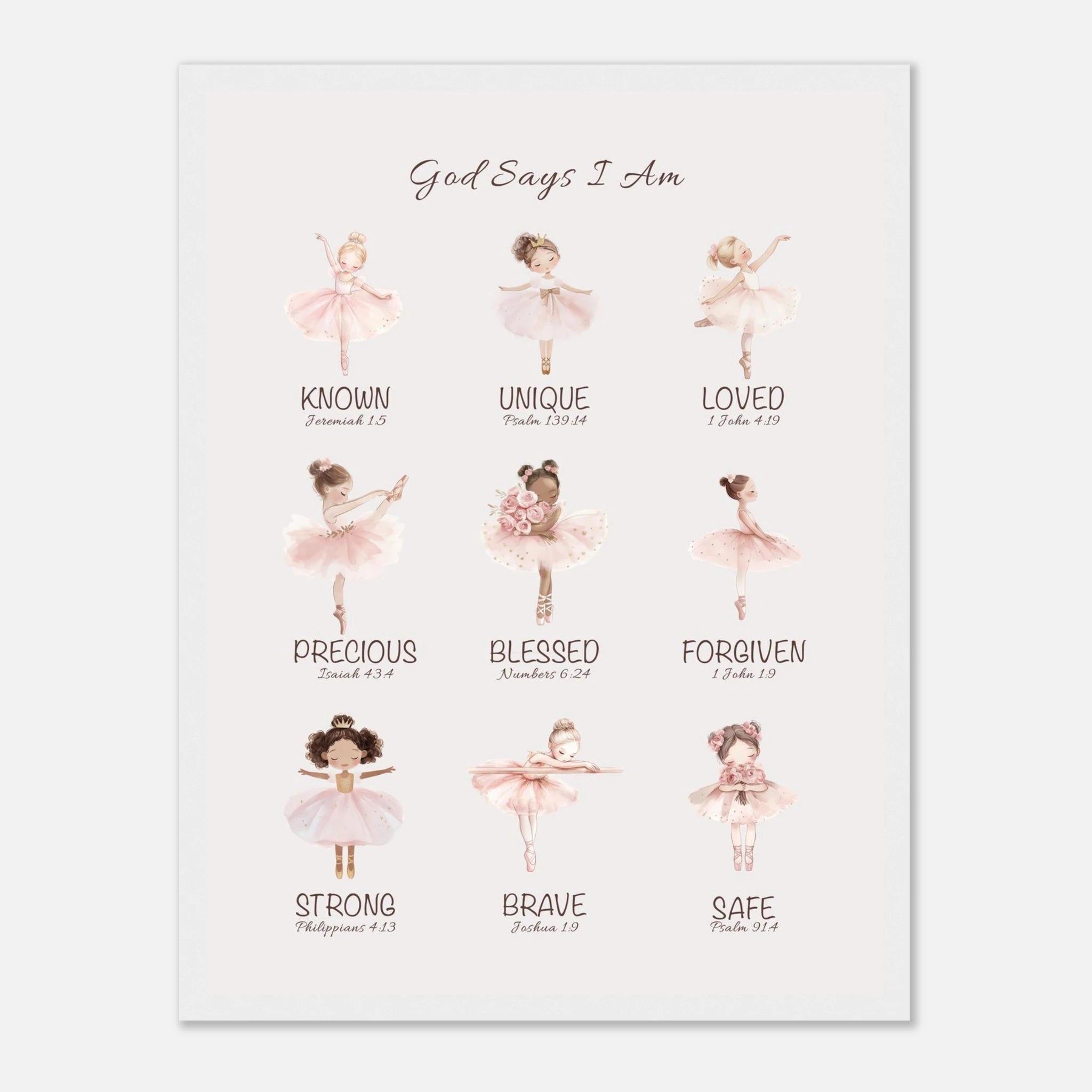 'God Says' Print | Ballerinas - The Christian Art Company