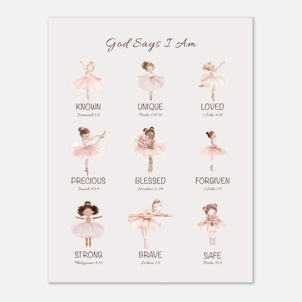 'God Says' Print | Ballerinas - The Christian Art Company