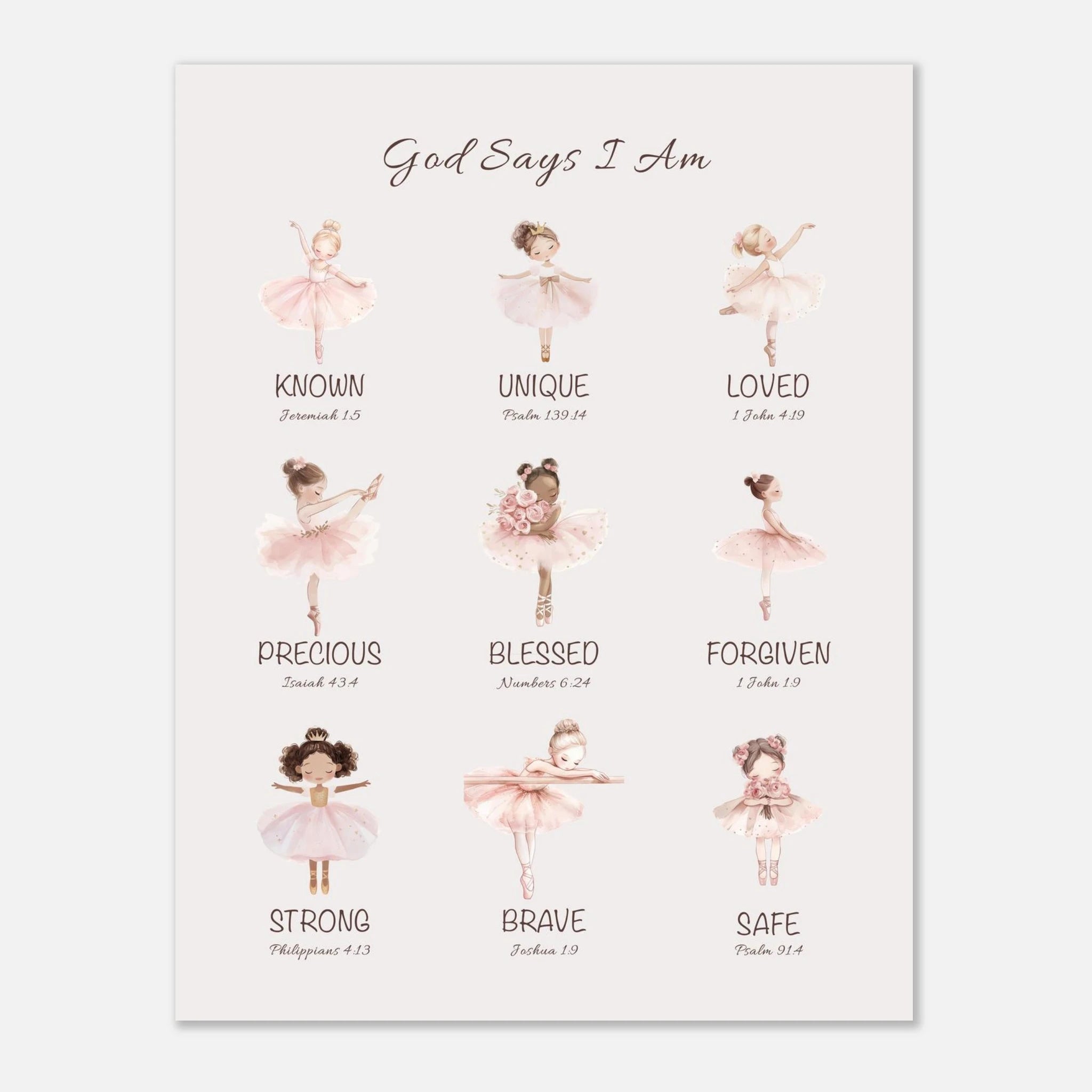 'God Says' Print | Ballerinas - The Christian Art Company