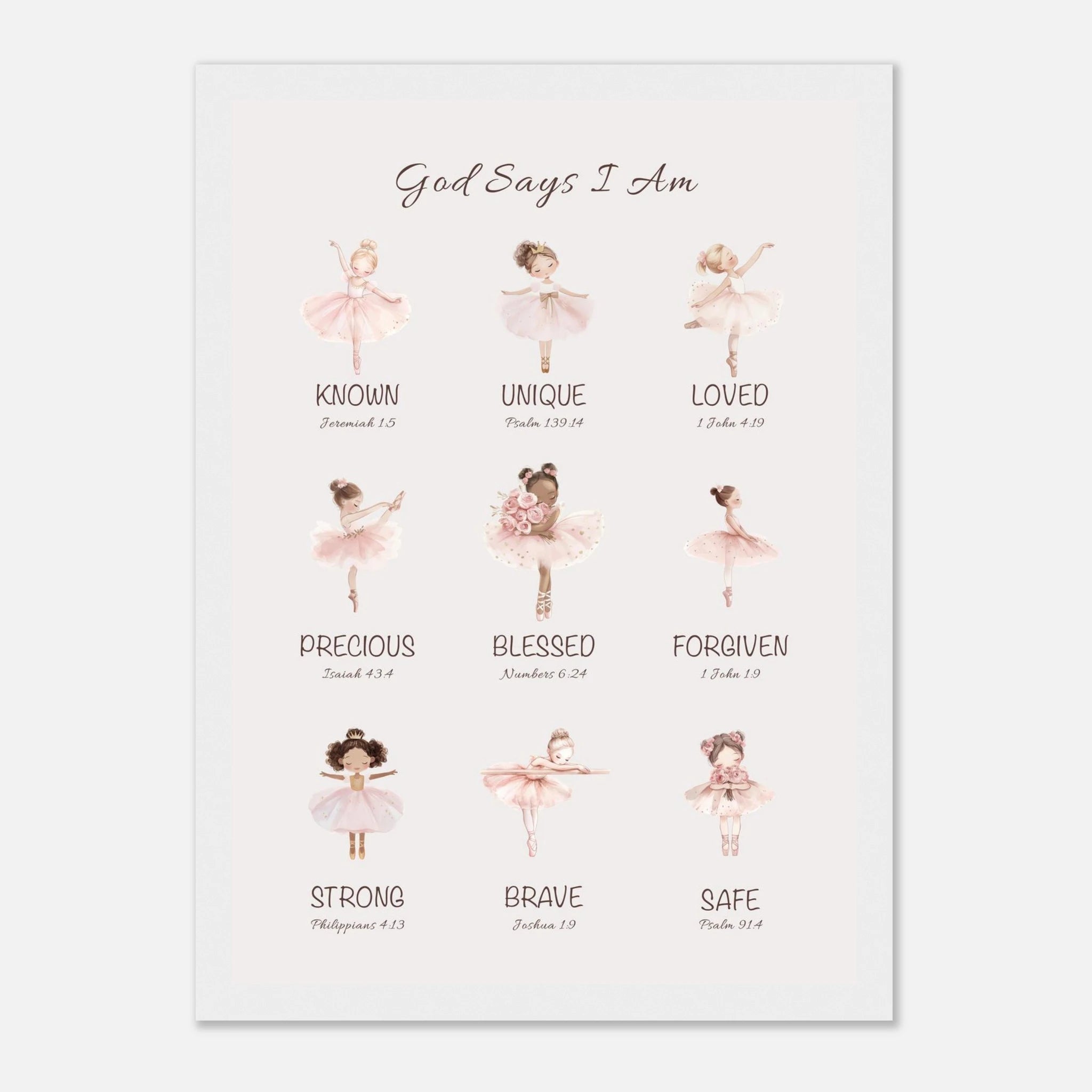 'God Says' Print | Ballerinas - The Christian Art Company