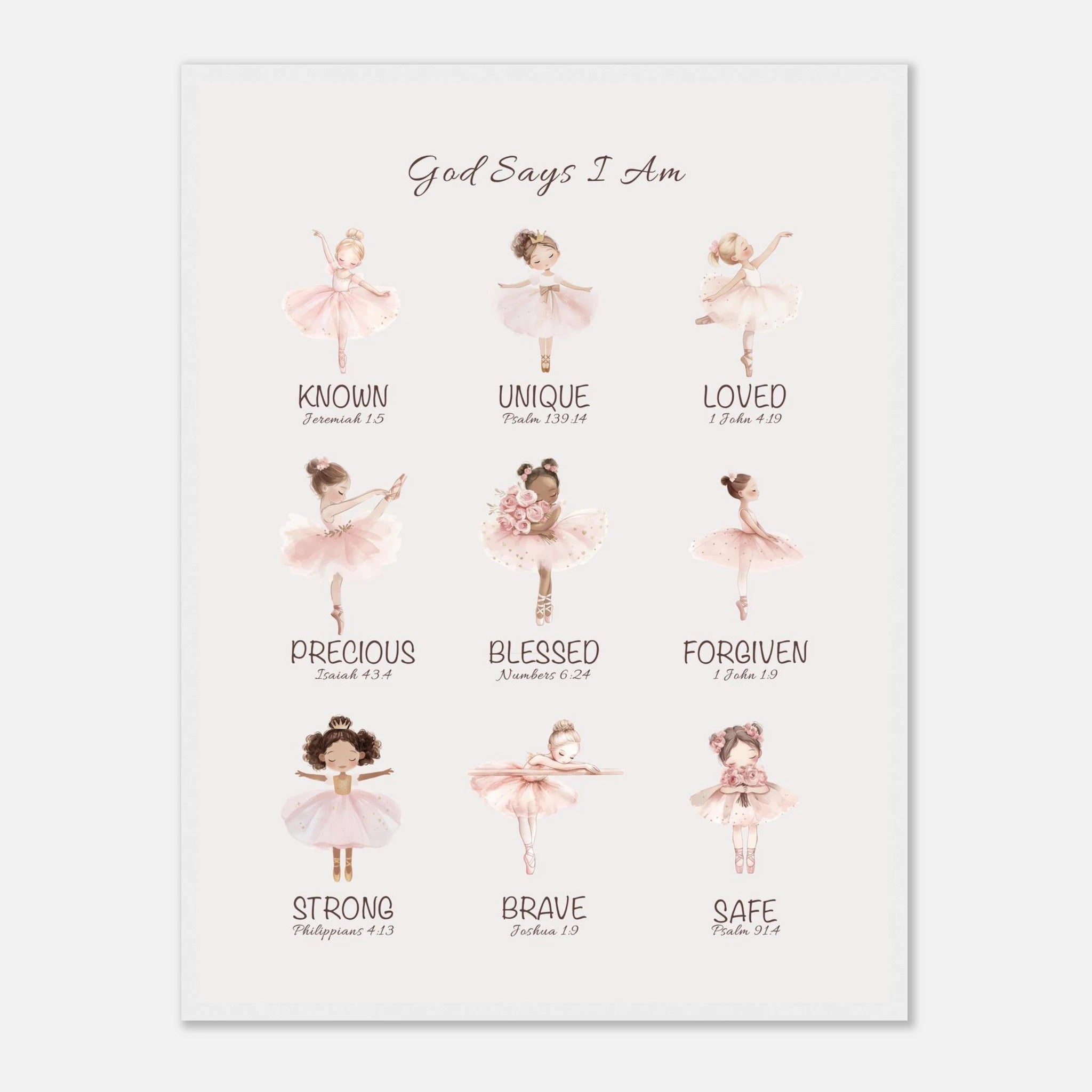 'God Says' Print | Ballerinas - The Christian Art Company