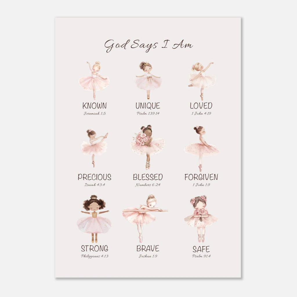 'God Says' Print | Ballerinas - The Christian Art Company
