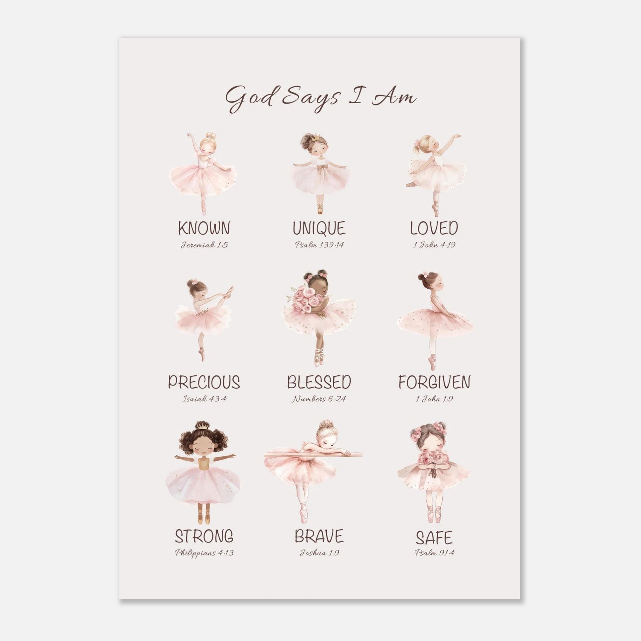 'God Says' Print | Ballerinas - The Christian Art Company