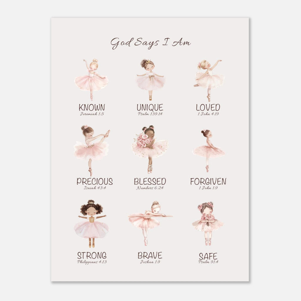 'God Says' Print | Ballerinas - The Christian Art Company