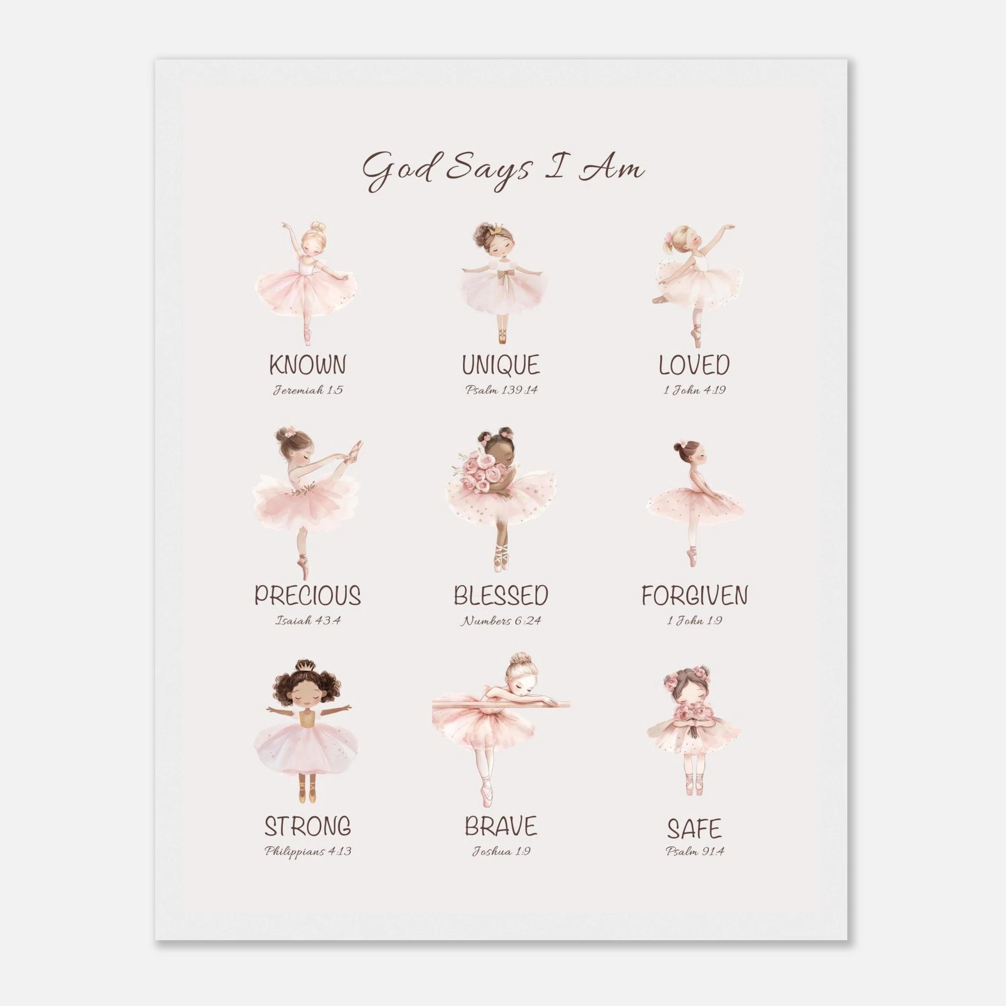 'God Says' Print | Ballerinas - The Christian Art Company