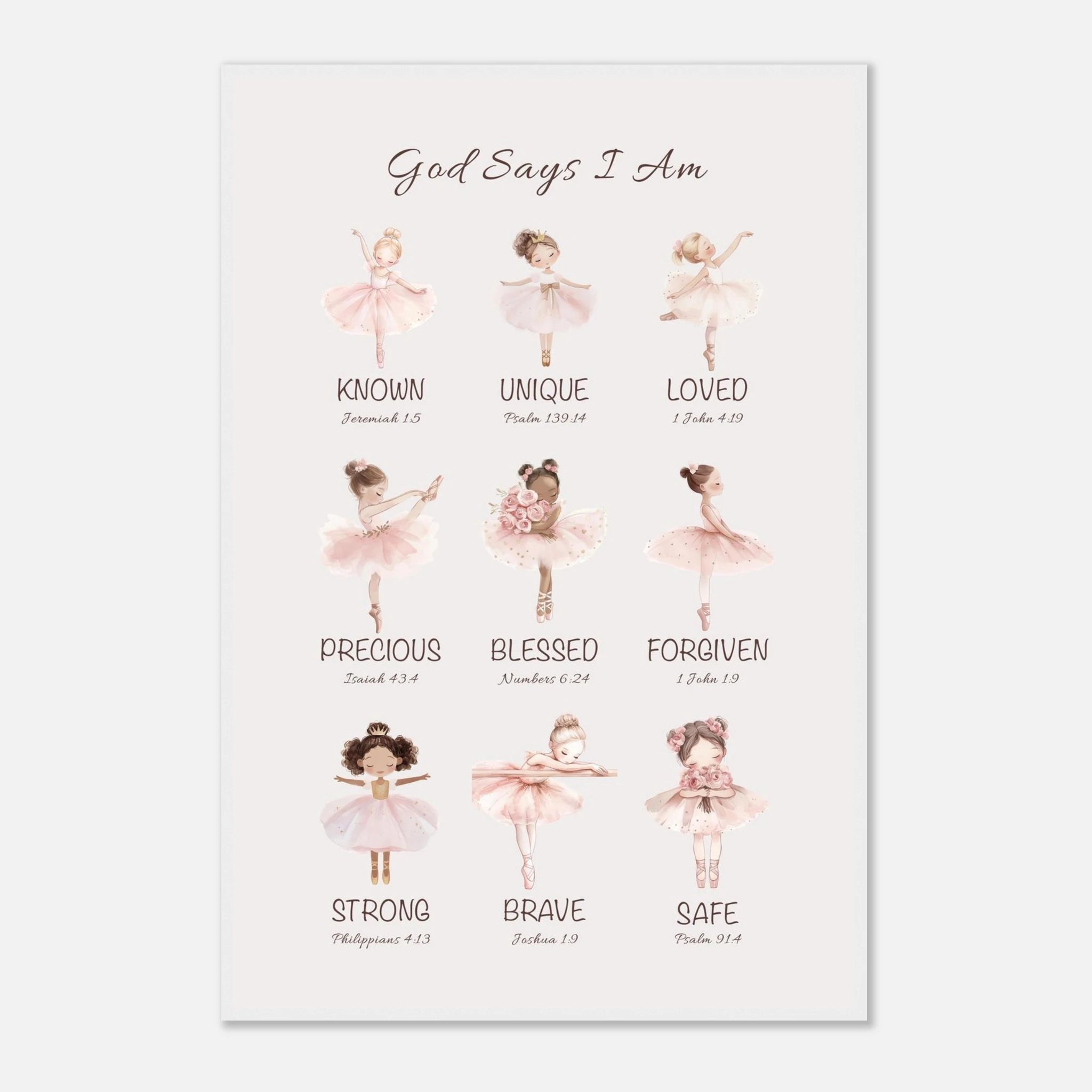 'God Says' Print | Ballerinas - The Christian Art Company