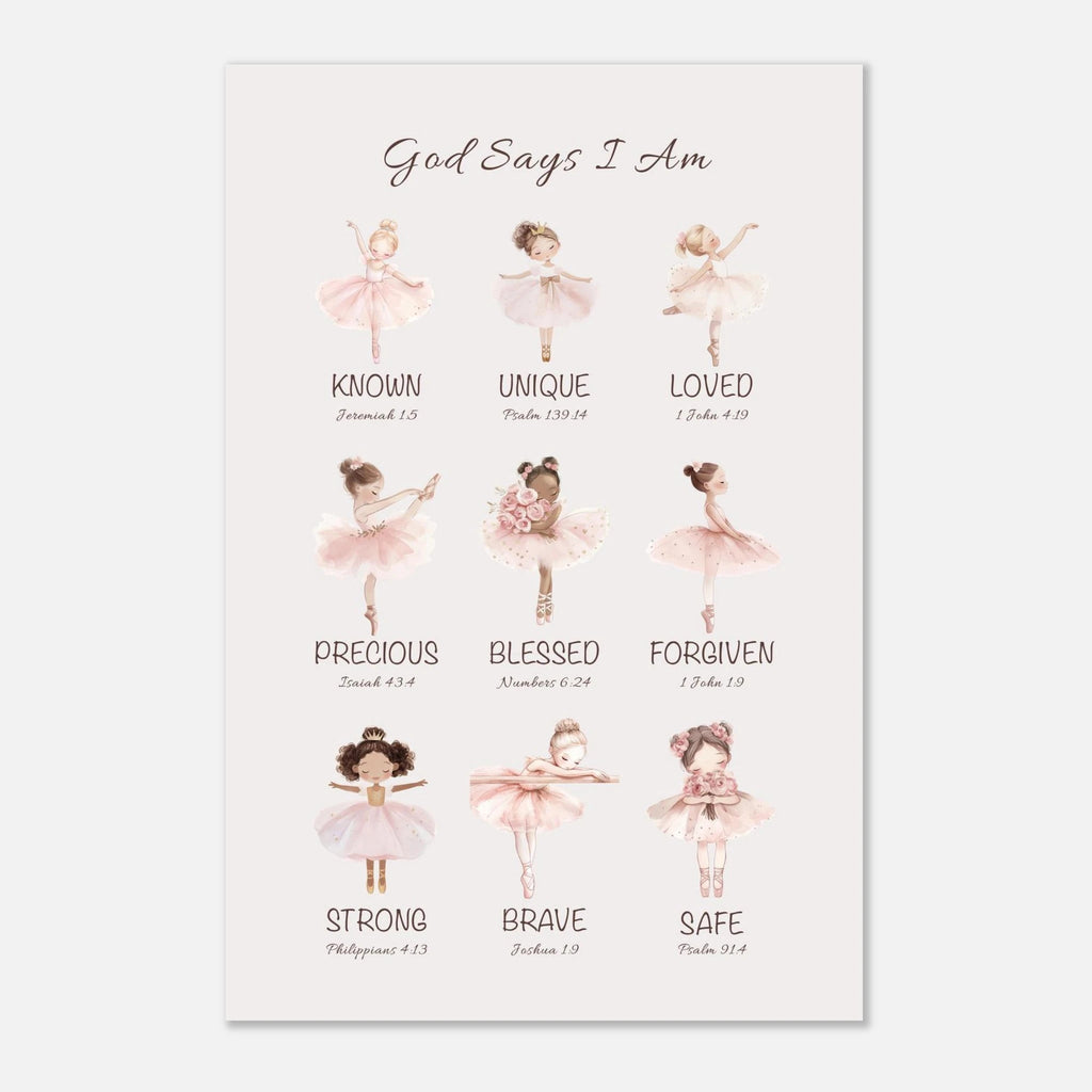 'God Says' Print | Ballerinas - The Christian Art Company