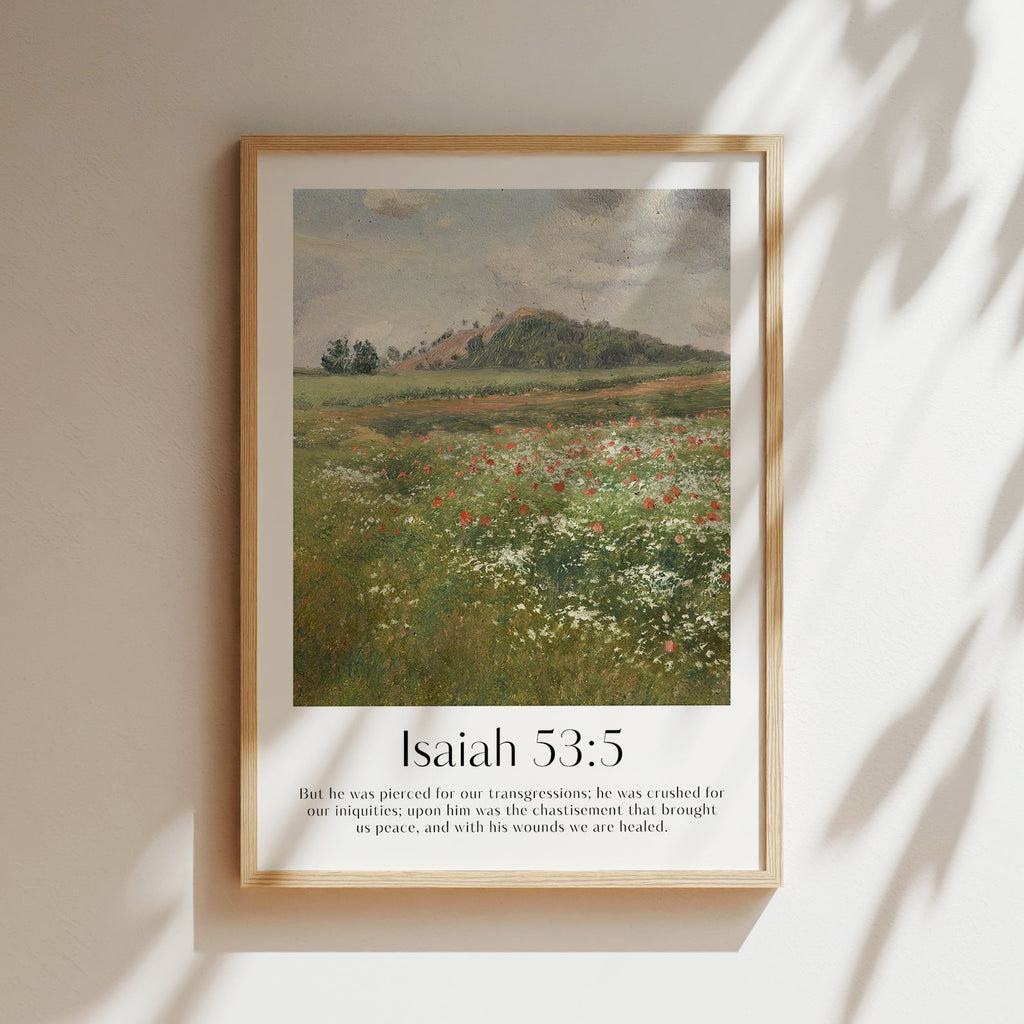 Isaiah 53:5 Print - The Christian Art Company