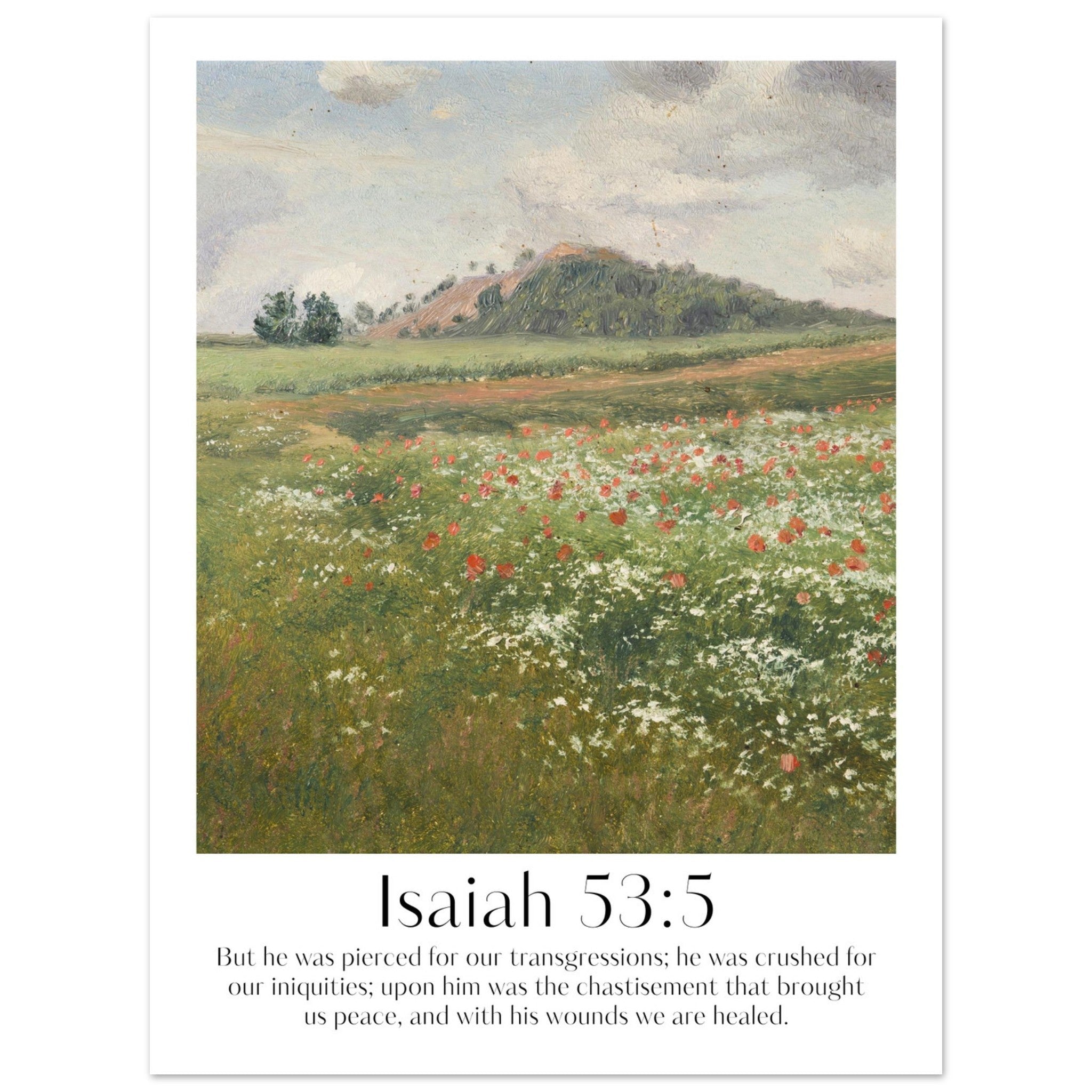 Isaiah 53:5 Print - The Christian Art Company