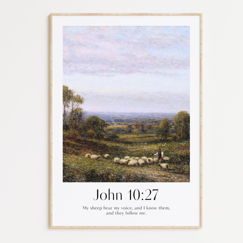 John 10:27 Print - The Christian Art Company