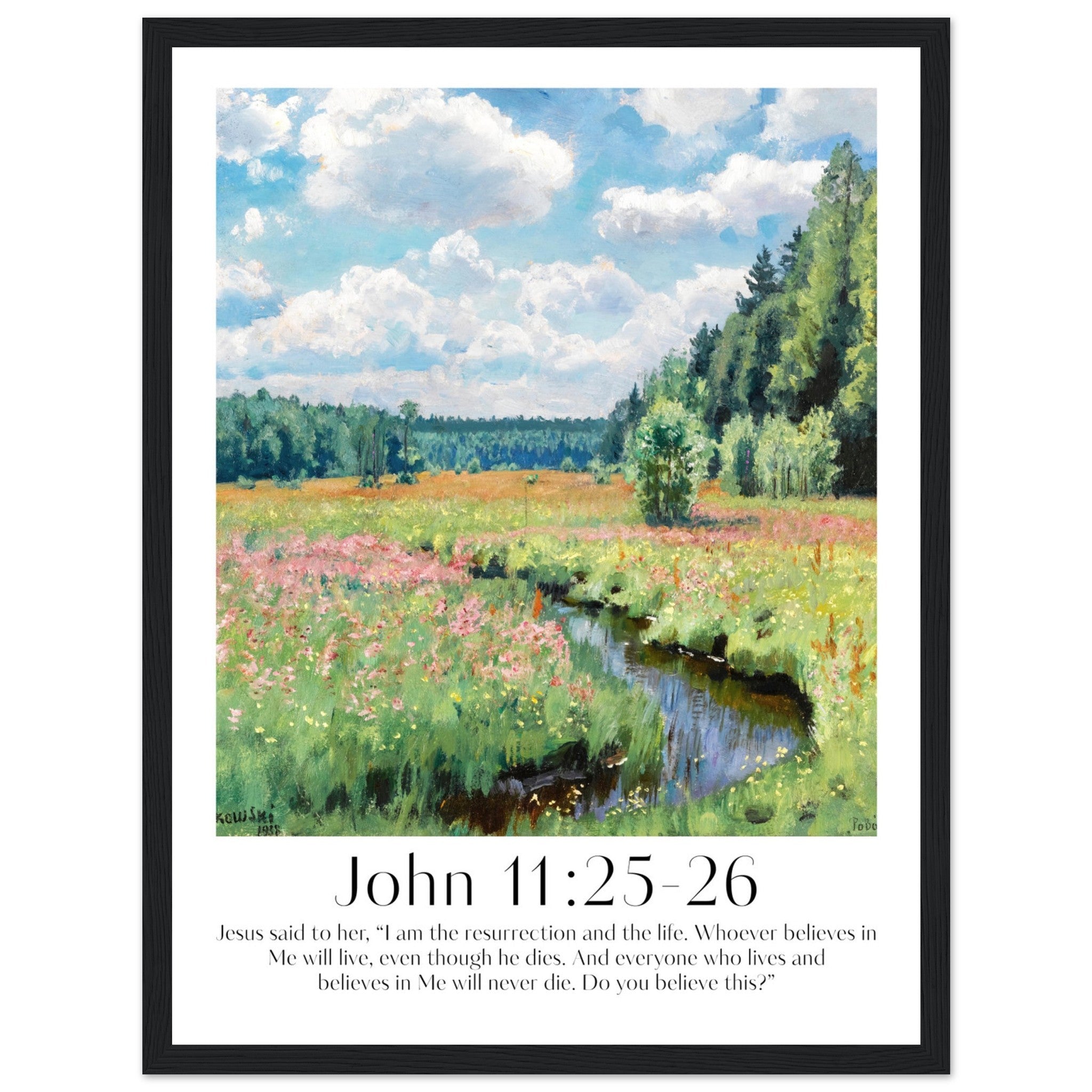 John 11:25-26 Print - The Christian Art Company