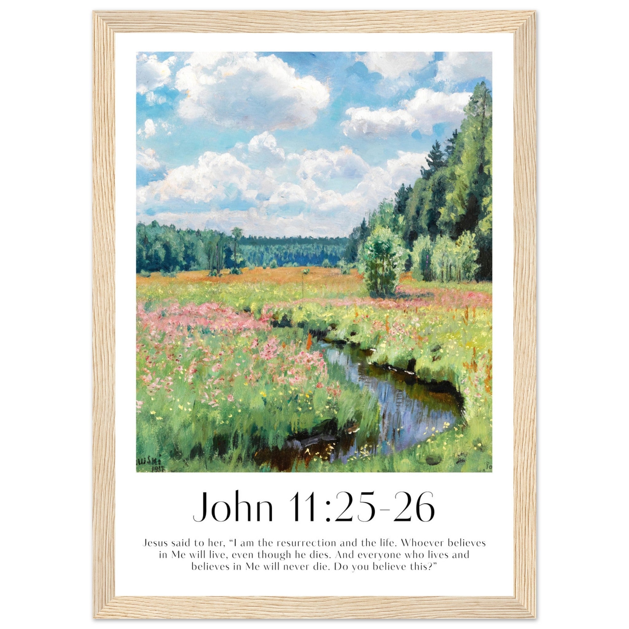 John 11:25-26 Print - The Christian Art Company