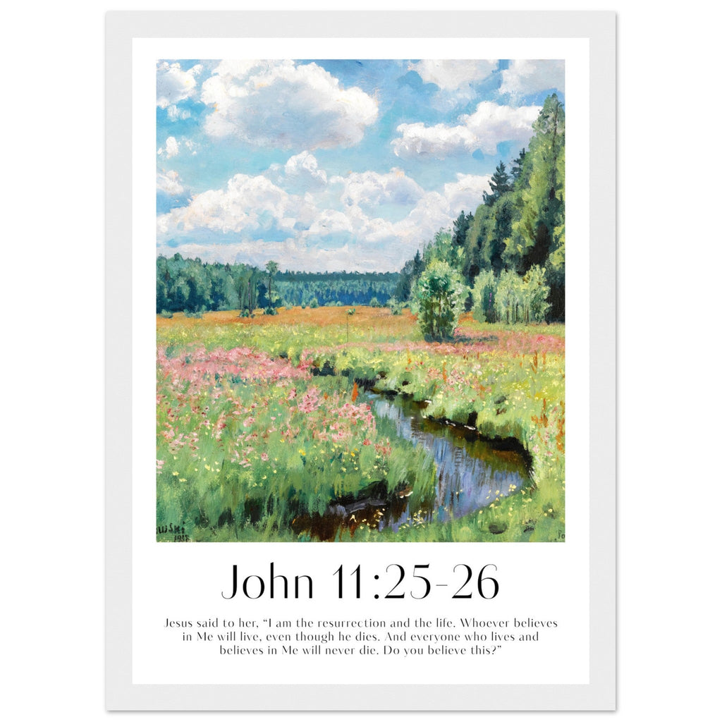 John 11:25-26 Print - The Christian Art Company