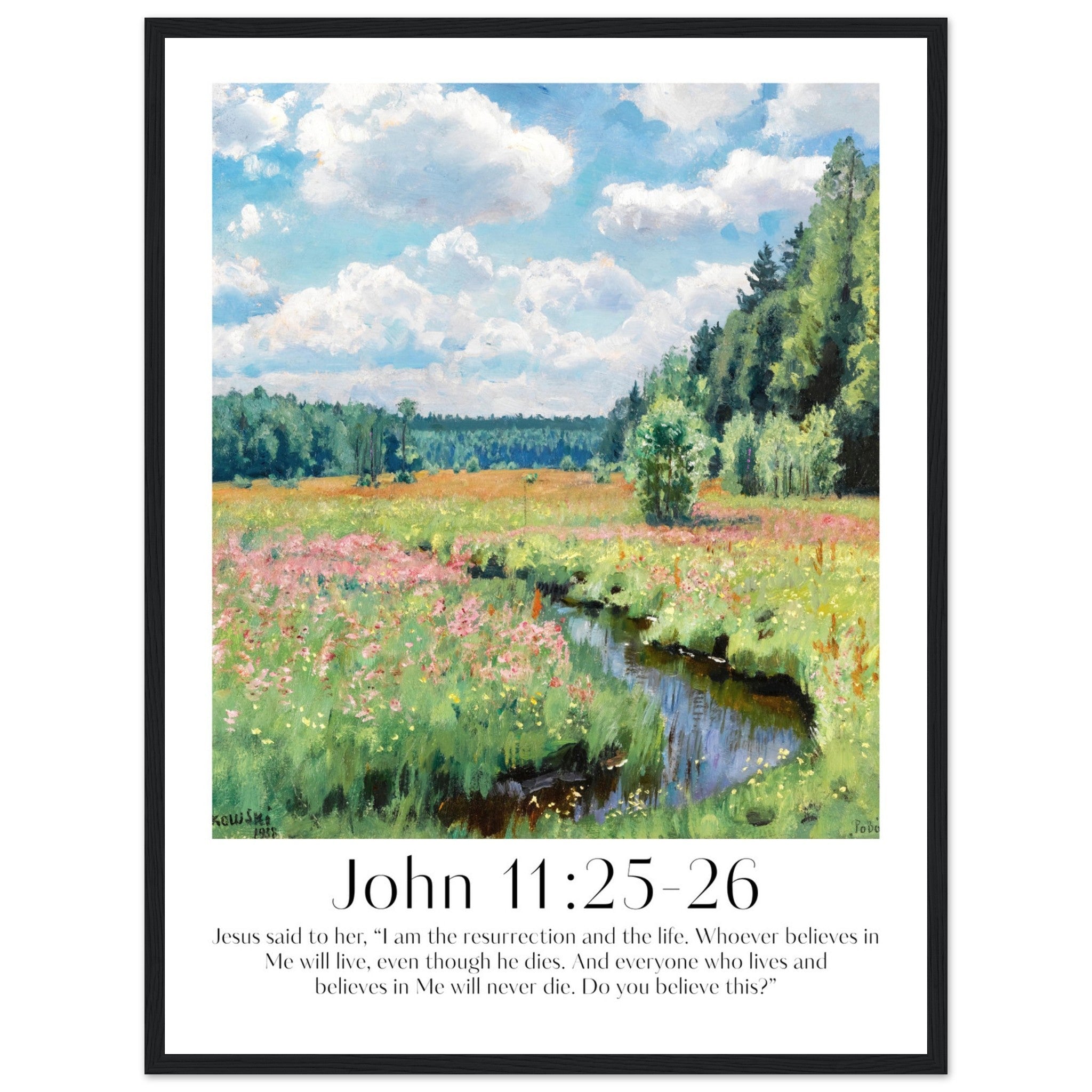 John 11:25-26 Print - The Christian Art Company