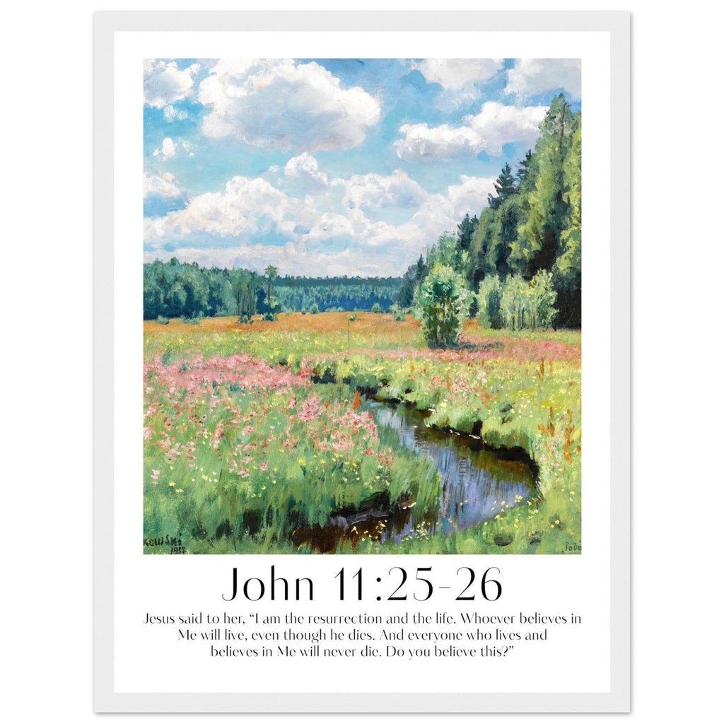 John 11:25-26 Print - The Christian Art Company