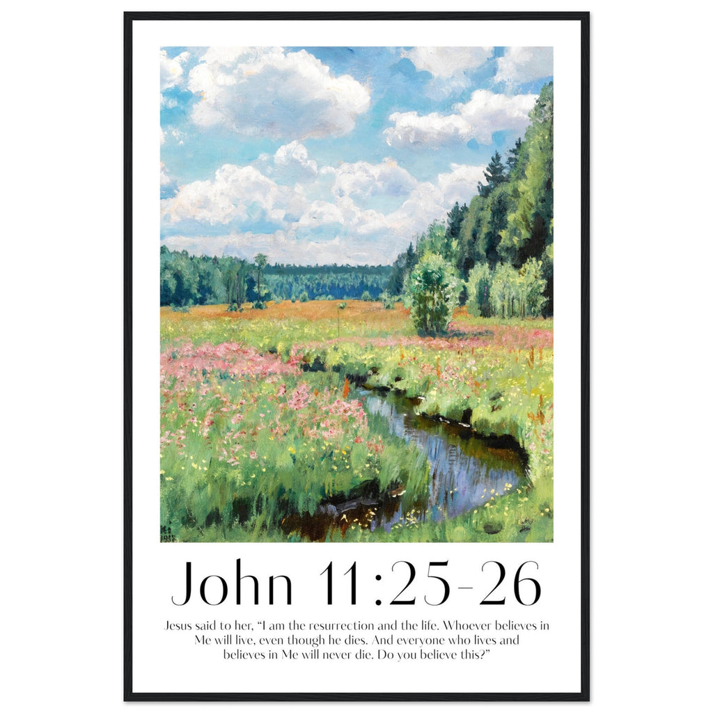John 11:25-26 Print - The Christian Art Company