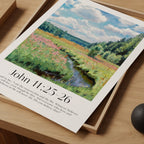 John 11:25-26 Print - The Christian Art Company
