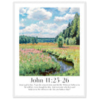John 11:25-26 Print - The Christian Art Company