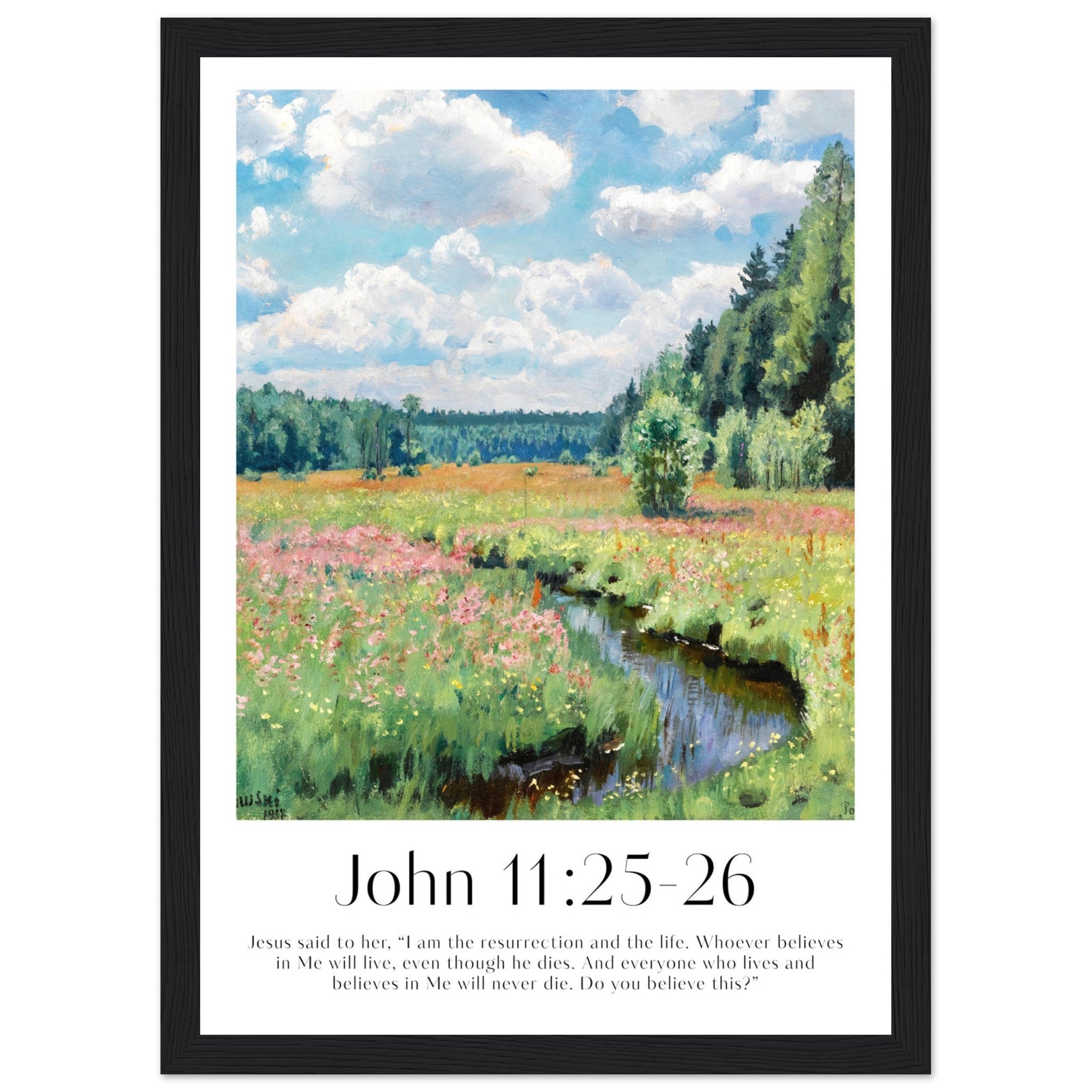 John 11:25-26 Print - The Christian Art Company