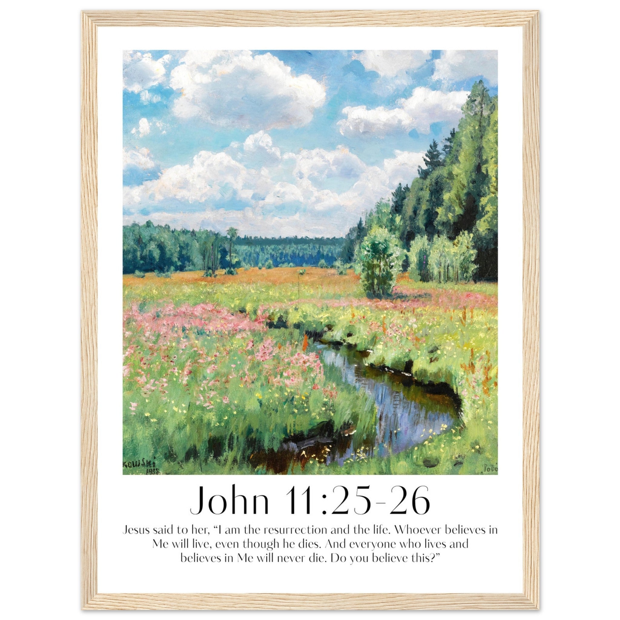 John 11:25-26 Print - The Christian Art Company