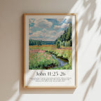John 11:25-26 Print - The Christian Art Company