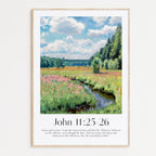 John 11:25-26 Print - The Christian Art Company