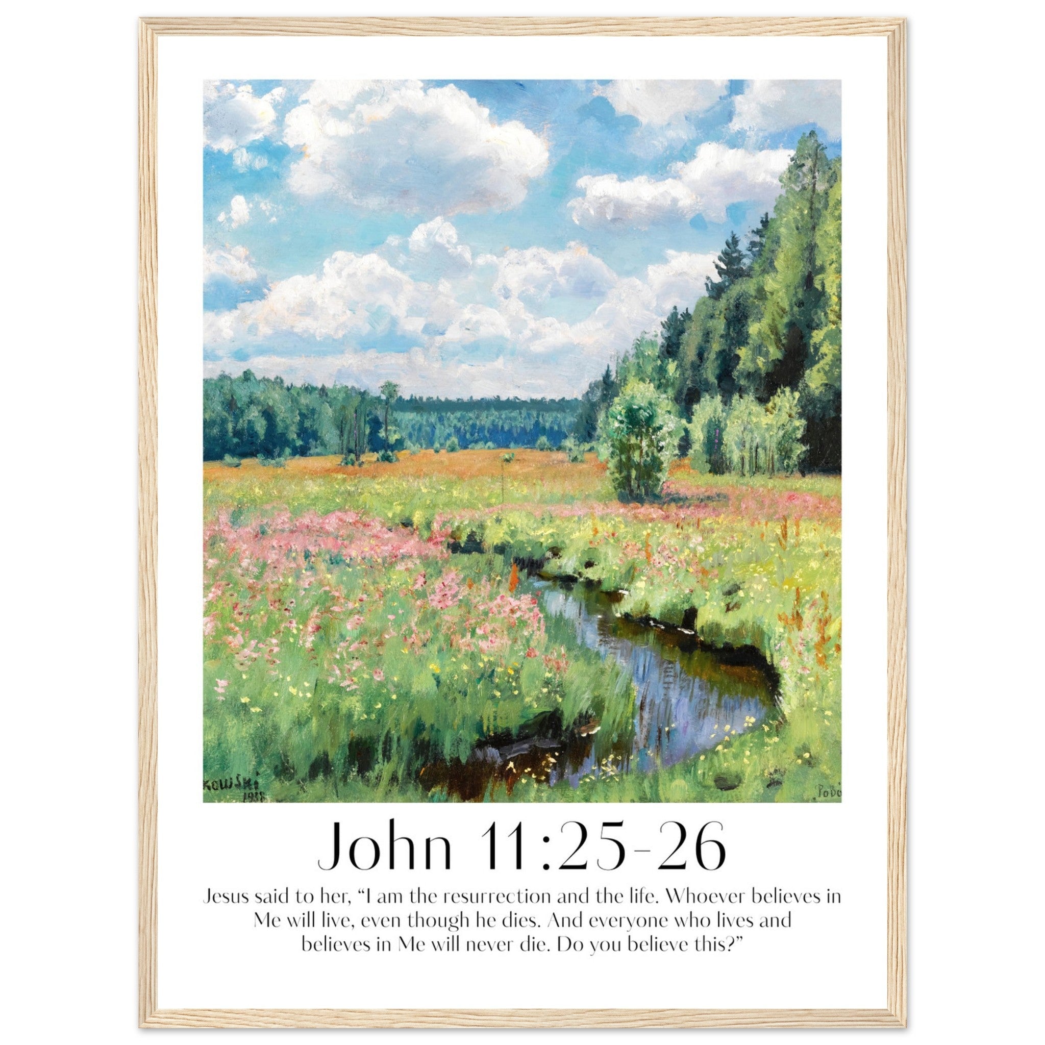 John 11:25-26 Print - The Christian Art Company
