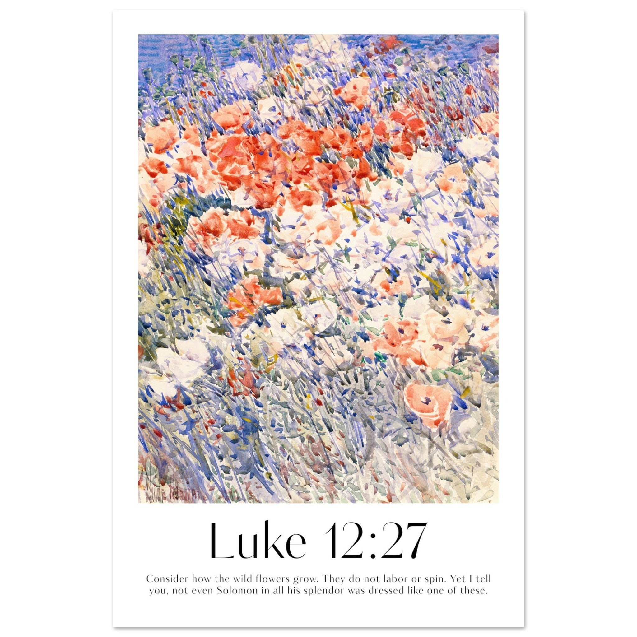 Luke 12:27 Print - The Christian Art Company