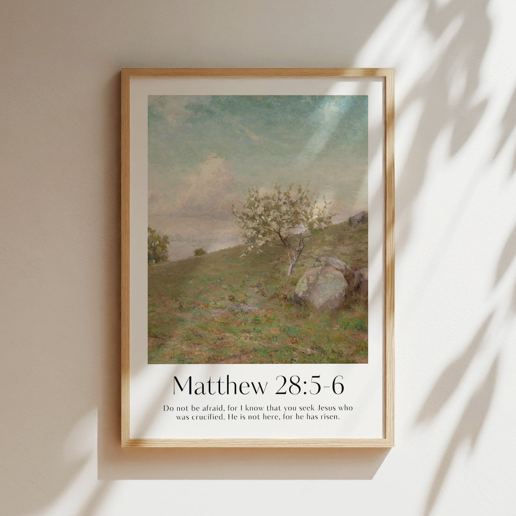 Matthew 28:5-6 Print - The Christian Art Company