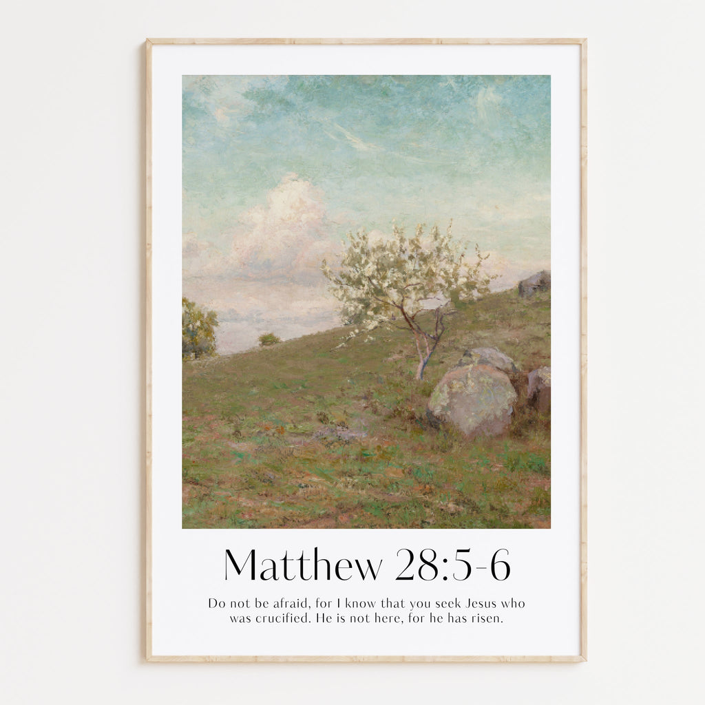 Matthew 28:5-6 Print - The Christian Art Company