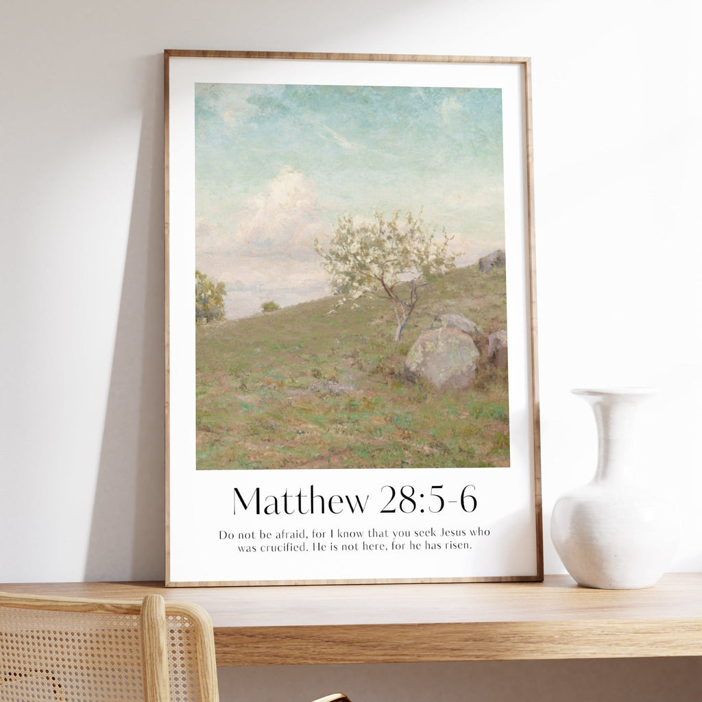 Matthew 28:5-6 Print - The Christian Art Company