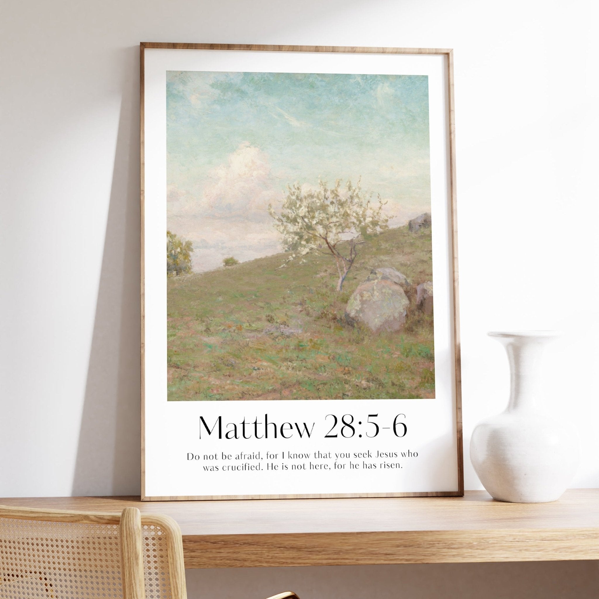 Matthew 28:5-6 Print - The Christian Art Company