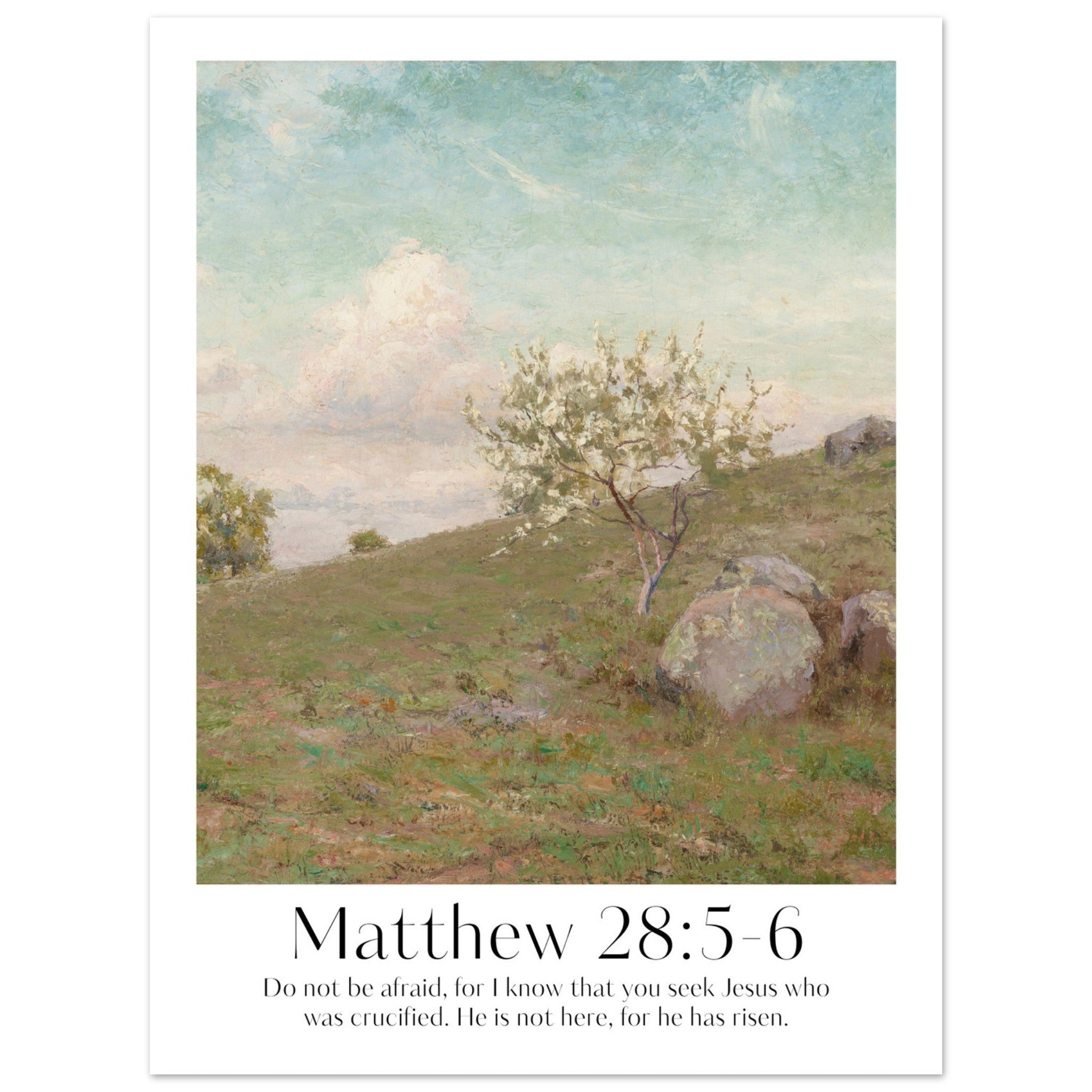 Matthew 28:5-6 Print - The Christian Art Company