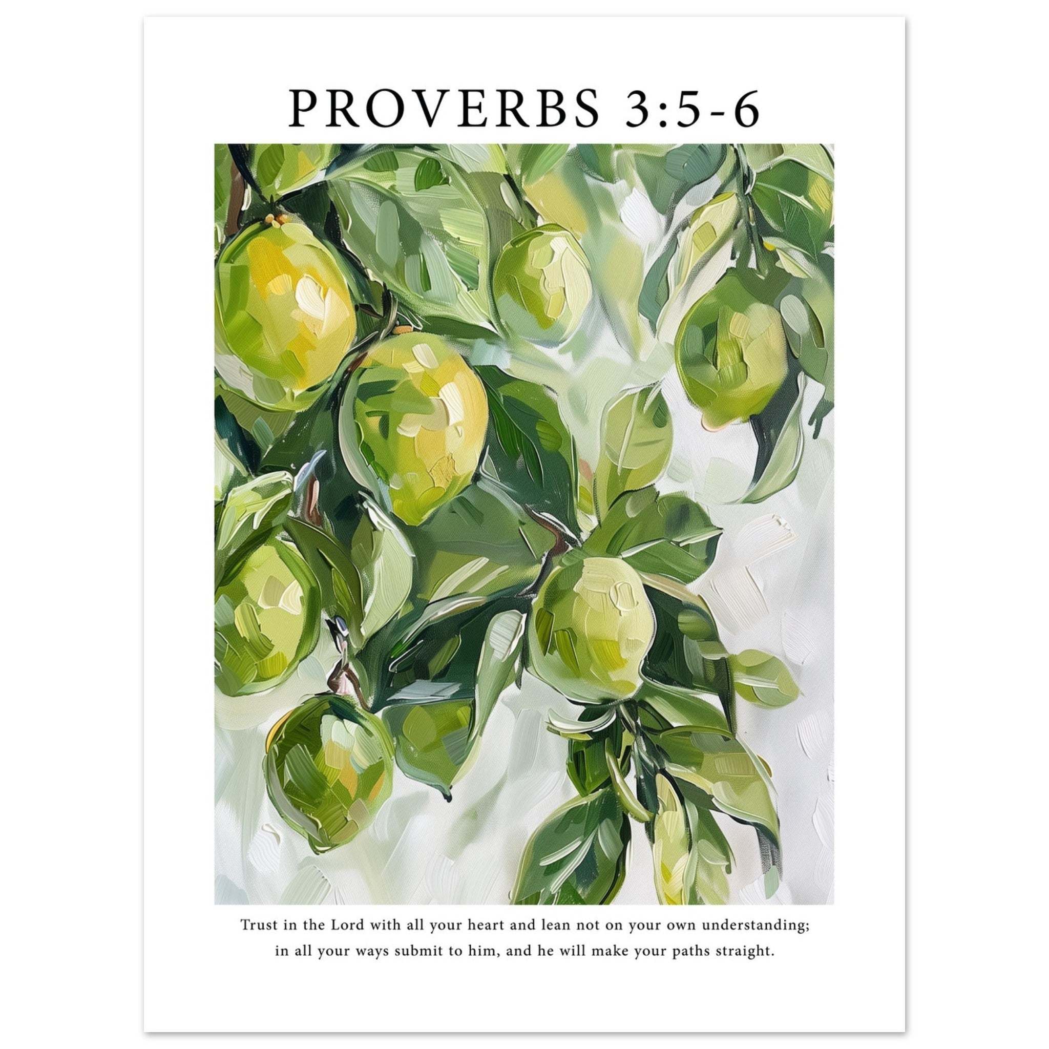 Proverbs 3:5-6 Print - The Christian Art Company