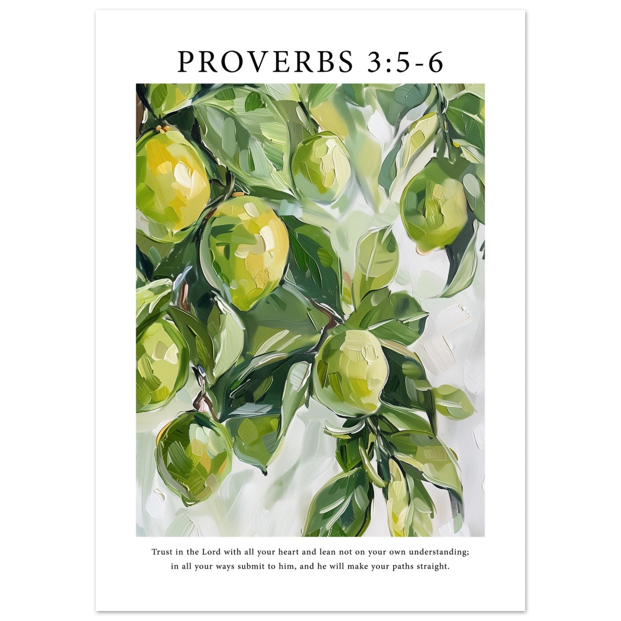 Proverbs 3:5-6 Print - The Christian Art Company