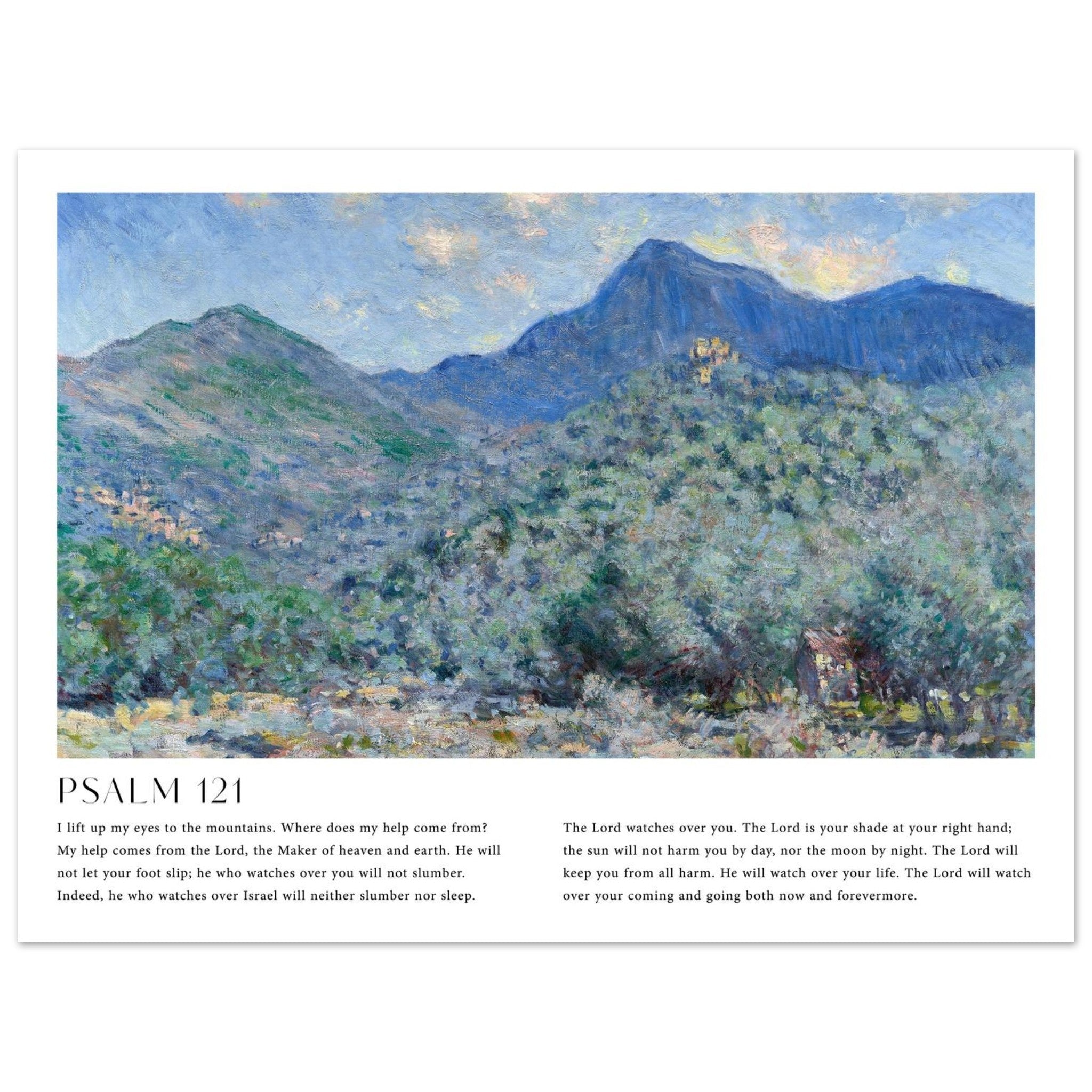 Psalm 121 Print | Monet - The Christian Art Company