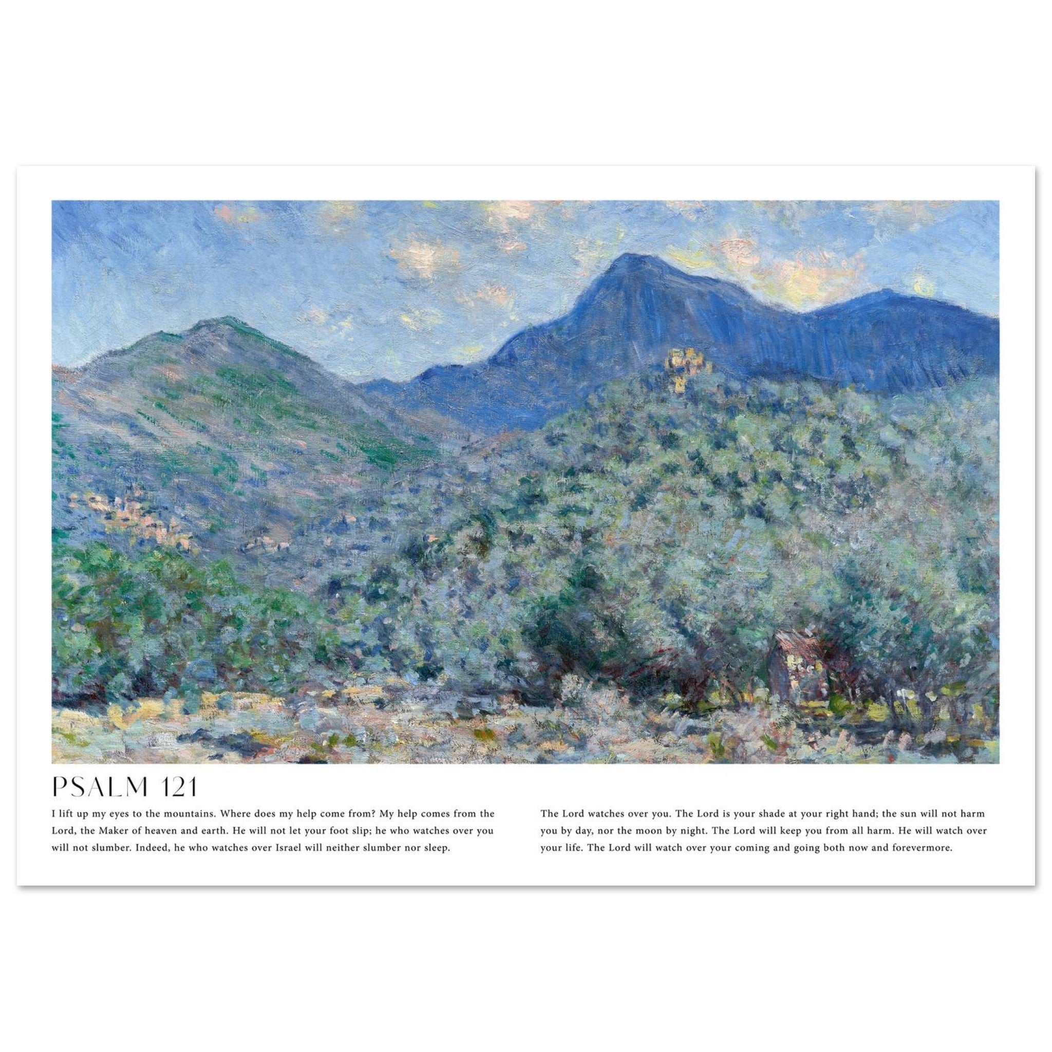 Psalm 121 Print | Monet - The Christian Art Company