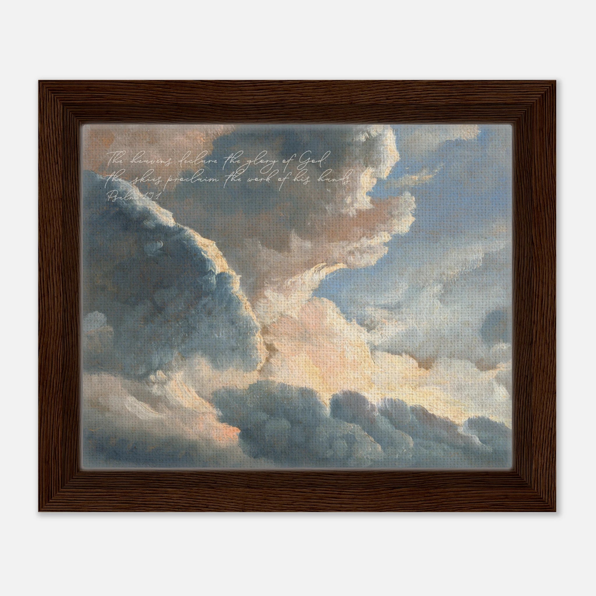 Psalm 19:1 | Framed Canvas - The Christian Art Company