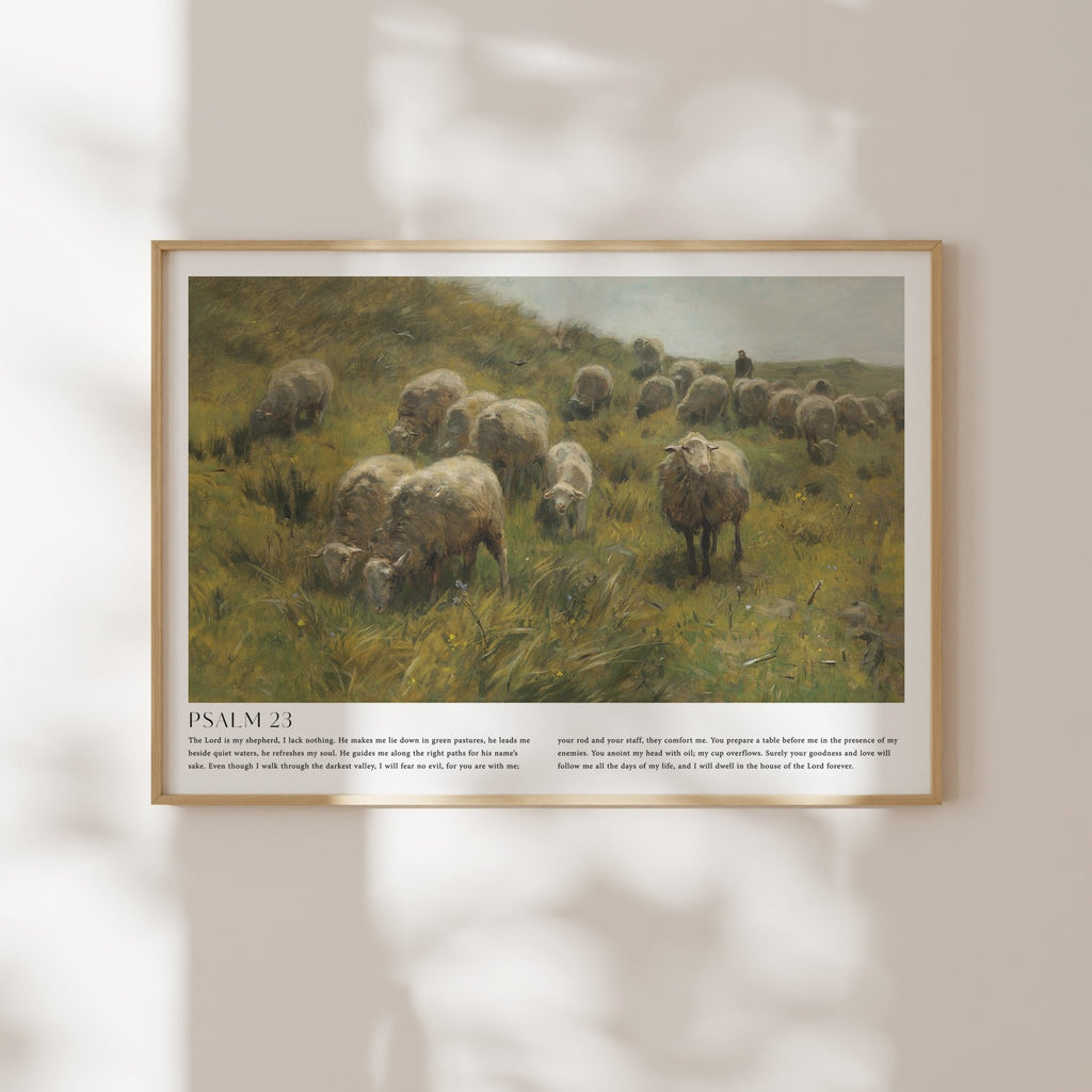 Psalm 23 Print | Landscape - The Christian Art Company